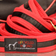 Karate Belt Leash Red with Black Stripe
